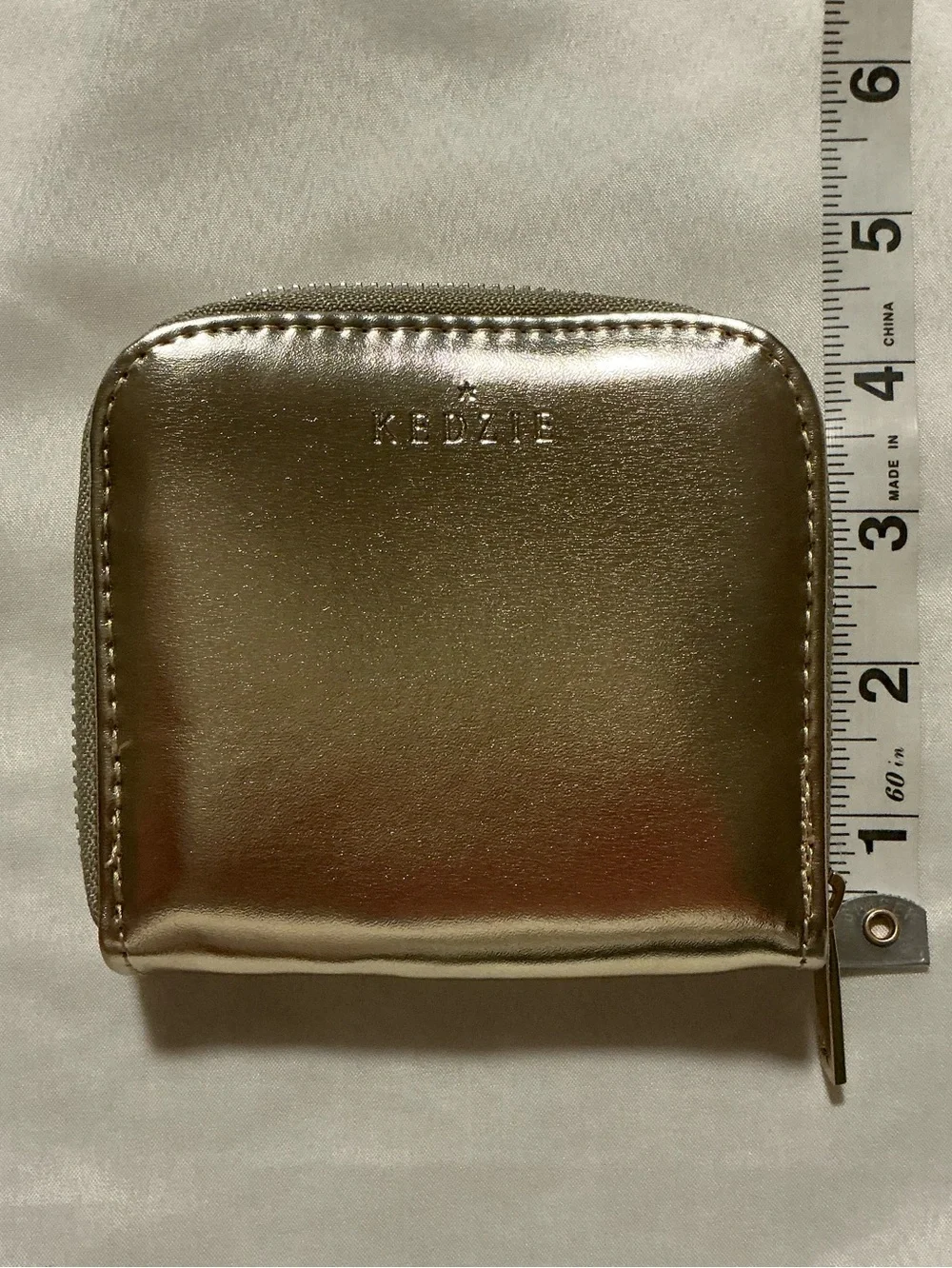 Kedzie | Influencer Zip Around Wallet Gold Metallic